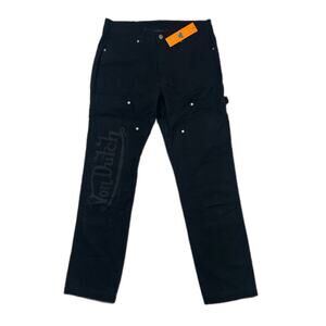 Von Dutch Double Knee Carpenter Black Pants Brand New Unworn